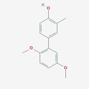 molecular formula C15H16O3 B6371879 4-(2,5-Dimethoxyphenyl)-2-methylphenol, 95% CAS No. 1261917-33-2