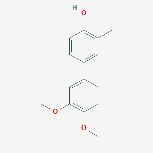 molecular formula C15H16O3 B6371885 4-(3,4-Dimethoxyphenyl)-2-methylphenol, 95% CAS No. 1261947-73-2