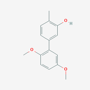 molecular formula C15H16O3 B6371899 5-(2,5-Dimethoxyphenyl)-2-methylphenol, 95% CAS No. 1261967-98-9