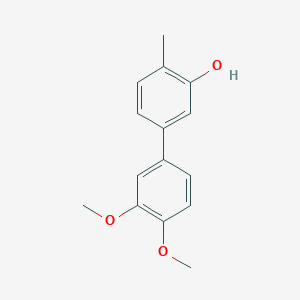 molecular formula C15H16O3 B6371915 5-(3,4-Dimethoxyphenyl)-2-methylphenol, 95% CAS No. 1261952-12-8