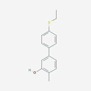 molecular formula C15H16OS B6371930 5-(4-Ethylthiophenyl)-2-methylphenol, 95% CAS No. 1261977-39-2