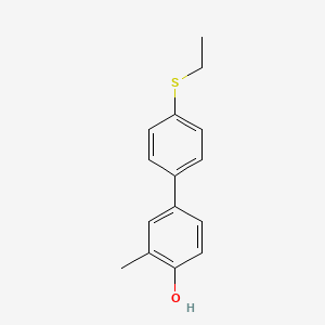 molecular formula C15H16OS B6371961 4-(4-Ethylthiophenyl)-2-methylphenol, 95% CAS No. 1261934-61-5