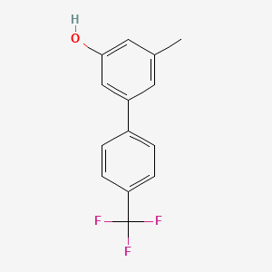 molecular formula C14H11F3O B6372089 3-Methyl-5-(4-trifluoromethylphenyl)phenol, 95% CAS No. 1261934-70-6
