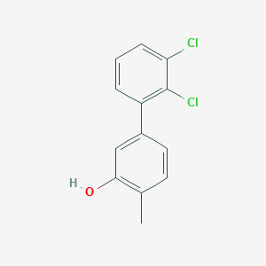 molecular formula C13H10Cl2O B6372093 5-(2,3-Dichlorophenyl)-2-methylphenol, 95% CAS No. 1261934-74-0