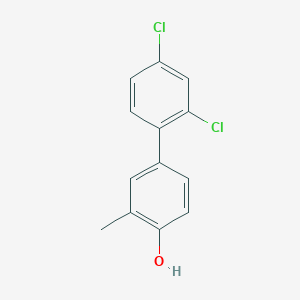 molecular formula C13H10Cl2O B6372100 4-(2,4-Dichlorophenyl)-2-methylphenol, 95% CAS No. 1261996-14-8