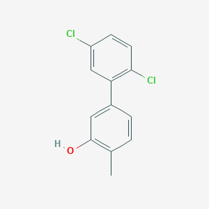 molecular formula C13H10Cl2O B6372134 5-(2,5-Dichlorophenyl)-2-methylphenol, 95% CAS No. 1261917-50-3