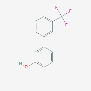 molecular formula C14H11F3O B6372142 2-Methyl-5-(3-trifluoromethylphenyl)phenol, 95% CAS No. 1261631-87-1