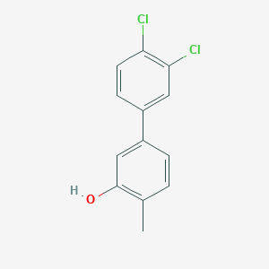 molecular formula C13H10Cl2O B6372154 5-(3,4-Dichlorophenyl)-2-methylphenol, 95% CAS No. 1261917-53-6