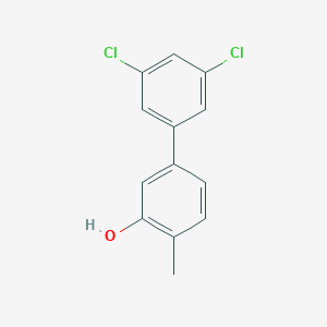 molecular formula C13H10Cl2O B6372164 5-(3,5-Dichlorophenyl)-2-methylphenol, 95% CAS No. 1261917-55-8