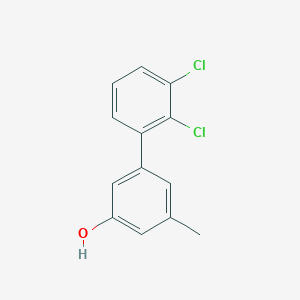 molecular formula C13H10Cl2O B6372186 5-(2,3-Dichlorophenyl)-3-methylphenol, 95% CAS No. 1261960-67-1