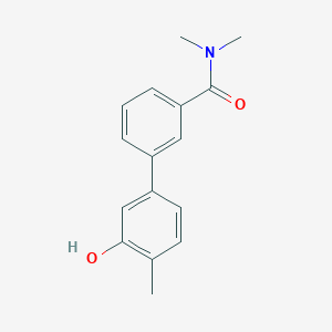 molecular formula C16H17NO2 B6372194 5-[3-(N,N-Dimethylaminocarbonyl)phenyl]-2-methylphenol, 95% CAS No. 1262000-20-3