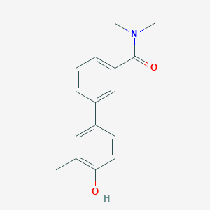 molecular formula C16H17NO2 B6372199 4-[3-(N,N-Dimethylaminocarbonyl)phenyl]-2-methylphenol, 95% CAS No. 1261934-79-5