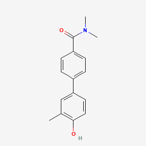 molecular formula C16H17NO2 B6372207 4-[4-(N,N-Dimethylaminocarbonyl)phenyl]-2-methylphenol, 95% CAS No. 1261893-53-1