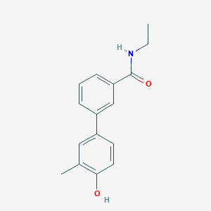 molecular formula C16H17NO2 B6372229 4-[3-(N-Ethylaminocarbonyl)phenyl]-2-methylphenol, 95% CAS No. 1261960-68-2
