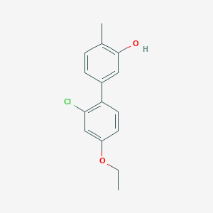 molecular formula C15H15ClO2 B6372364 5-(2-Chloro-4-ethoxyphenyl)-2-methylphenol, 95% CAS No. 1261962-96-2