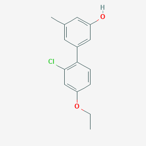 molecular formula C15H15ClO2 B6372396 5-(2-Chloro-4-ethoxyphenyl)-3-methylphenol, 95% CAS No. 1261959-36-7