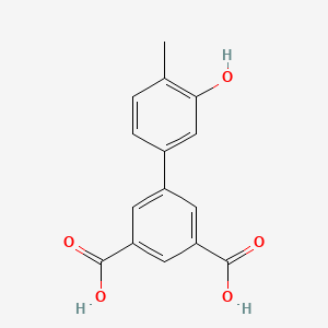 molecular formula C15H12O5 B6372440 5-(3,5-Dicarboxyphenyl)-2-methylphenol, 95% CAS No. 1261963-14-7