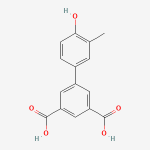 molecular formula C15H12O5 B6372448 4-(3,5-Dicarboxyphenyl)-2-methylphenol, 95% CAS No. 1262000-53-2