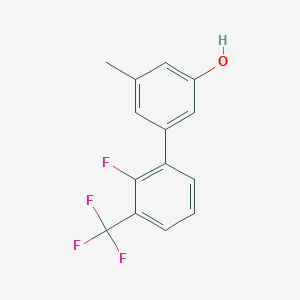 molecular formula C14H10F4O B6372469 5-(2-Fluoro-3-trifluoromethylphenyl)-3-methylphenol, 95% CAS No. 1261977-84-7