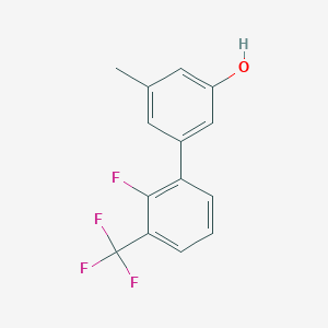 molecular formula C14H10F4O B6372469 5-(2-Fluoro-3-trifluoromethylphenyl)-3-methylphenol CAS No. 1261977-84-7