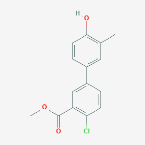 molecular formula C15H13ClO3 B6372508 4-(4-Chloro-3-methoxycarbonylphenyl)-2-methylphenol, 95% CAS No. 1261935-04-9