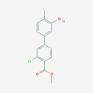 5-(3-Chloro-4-methoxycarbonylphenyl)-2-methylphenol, 95%