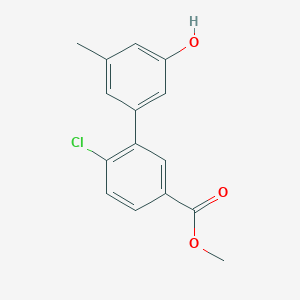5-(2-Chloro-5-methoxycarbonylphenyl)-3-methylphenol, 95%