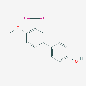 molecular formula C15H13F3O2 B6372551 4-(4-Methoxy-3-trifluoromethylphenyl)-2-methylphenol, 95% CAS No. 1261917-69-4