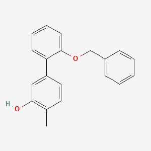 molecular formula C20H18O2 B6372561 5-(2-Benzyloxyphenyl)-2-methylphenol, 95% CAS No. 1261888-41-8