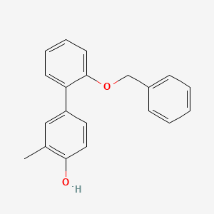 molecular formula C20H18O2 B6372564 4-(2-Benzyloxyphenyl)-2-methylphenol, 95% CAS No. 1261935-18-5