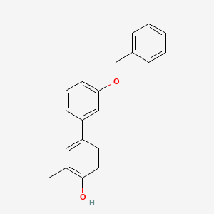 molecular formula C20H18O2 B6372572 4-(3-Benzyloxyphenyl)-2-methylphenol, 95% CAS No. 1261942-54-4