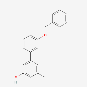 molecular formula C20H18O2 B6372581 5-(3-Benzyloxyphenyl)-3-methylphenol, 95% CAS No. 1261942-57-7