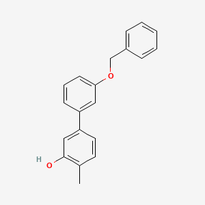 molecular formula C20H18O2 B6372605 5-(3-Benzyloxyphenyl)-2-methylphenol, 95% CAS No. 1261978-28-2