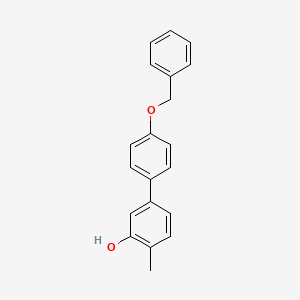 molecular formula C20H18O2 B6372627 5-(4-Benzyloxyphenyl)-2-methylphenol, 95% CAS No. 1261942-72-6