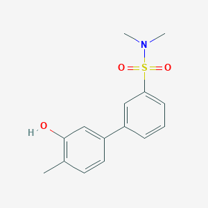 molecular formula C15H17NO3S B6372640 5-(3-N,N-Dimethylsulfamoylphenyl)-2-methylphenol, 95% CAS No. 1261895-33-3