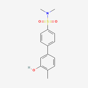 molecular formula C15H17NO3S B6372646 5-(4-N,N-Dimethylsulfamoylphenyl)-2-methylphenol, 95% CAS No. 1261888-46-3