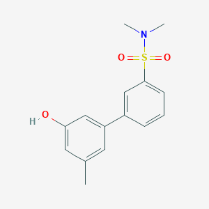 molecular formula C15H17NO3S B6372654 5-(3-N,N-Dimethylsulfamoylphenyl)-3-methylphenol, 95% CAS No. 1261917-77-4