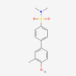 molecular formula C15H17NO3S B6372668 4-(4-N,N-Dimethylsulfamoylphenyl)-2-methylphenol, 95% CAS No. 1262003-44-0