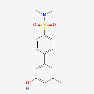 molecular formula C15H17NO3S B6372693 5-(4-N,N-Dimethylsulfamoylphenyl)-3-methylphenol, 95% CAS No. 1261959-48-1
