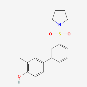 2-Methyl-4-[3-(pyrrolidinylsulfonyl)phenyl]phenol, 95%