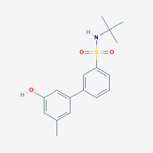 molecular formula C17H21NO3S B6372737 5-(3-t-Butylsulfamoylphenyl)-3-methylphenol, 95% CAS No. 1261917-86-5