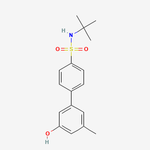 molecular formula C17H21NO3S B6372744 5-(4-t-Butylsulfamoylphenyl)-3-methylphenol, 95% CAS No. 1261959-51-6