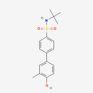 molecular formula C17H21NO3S B6372746 4-(4-t-Butylsulfamoylphenyl)-2-methylphenol, 95% CAS No. 1261897-11-3