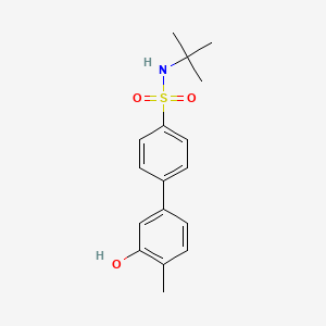 molecular formula C17H21NO3S B6372754 5-(4-t-Butylsulfamoylphenyl)-2-methylphenol, 95% CAS No. 1261917-87-6