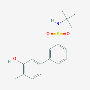 molecular formula C17H21NO3S B6372786 5-(3-t-Butylsulfamoylphenyl)-2-methylphenol, 95% CAS No. 1262003-48-4