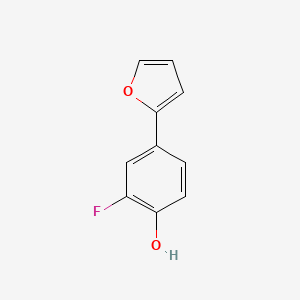 molecular formula C10H7FO2 B6372818 2-Fluoro-4-(furan-2-yl)phenol, 95% CAS No. 1261960-98-8
