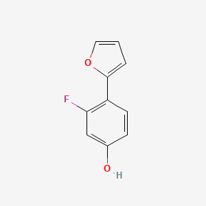 molecular formula C10H7FO2 B6372821 3-Fluoro-4-(furan-2-yl)phenol, 95% CAS No. 1261890-17-8