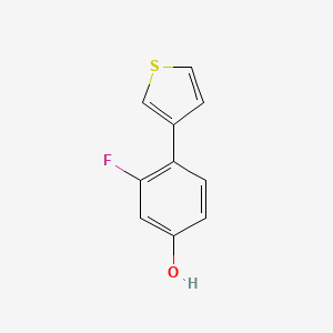molecular formula C10H7FOS B6372829 3-Fluoro-4-(thiophen-3-yl)phenol, 95% CAS No. 1261959-58-3