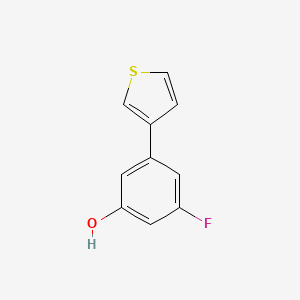 molecular formula C10H7FOS B6372837 3-Fluoro-5-(thiophen-3-yl)phenol, 95% CAS No. 1261978-37-3