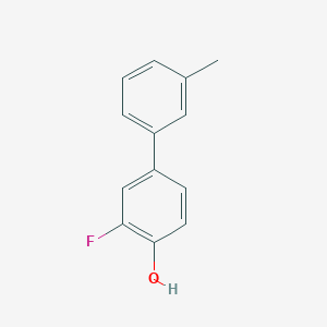 molecular formula C13H11FO B6372839 2-Fluoro-4-(3-methylphenyl)phenol, 95% CAS No. 1261917-92-3